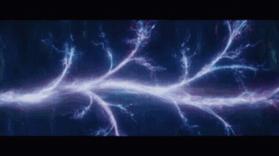 A Close Up Of A Lightning Bolt On A Dark Background . GIF