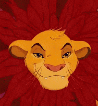 A Close Up Of A Lion 'S Face From The Lion King With Its Mouth Open . GIF
