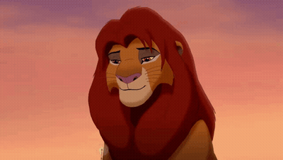 A Close Up Of A Lion 'S Face With A Sad Look On His Face GIF