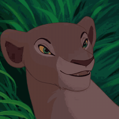 A Close Up Of A Lioness ' Face With A Green Background GIF