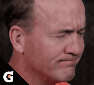 A Close Up Of A Man Eating A Watermelon With A Gatorade Logo In The Corner GIF