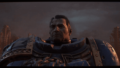 A Close Up Of A Man In A Blue Suit GIF