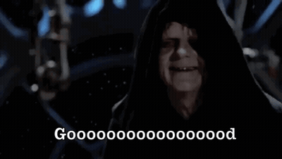 A Close Up Of A Man In A Hood With The Words `` Good '' Written Below Him . GIF