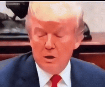 A Close Up Of A Man In A Suit And Tie With His Eyes Closed . GIF