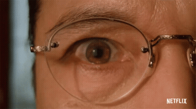 A Close Up Of A Man 'S Eye With A Netflix Logo Visible GIF