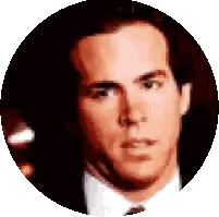 A Close Up Of A Man 'S Face In A Circle . Sticker