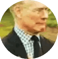 A Close Up Of A Man 'S Face In A Suit And Tie Sticker