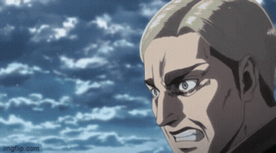 A Close Up Of A Man 'S Face In Front Of A Cloudy Sky . GIF