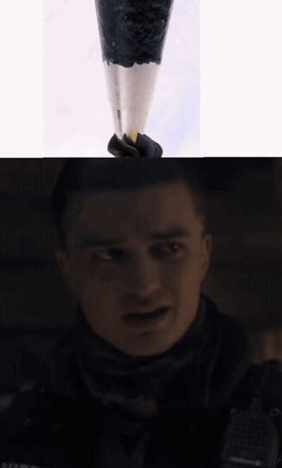 A Close Up Of A Man 'S Face Next To A Picture Of A Person 'S Face GIF