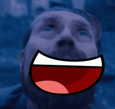A Close Up Of A Man 'S Face With A Big Red Mouth GIF