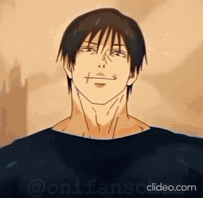 A Close Up Of A Man 'S Face With A Black Shirt On And A Smile On His Face . GIF