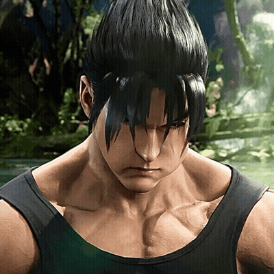 A Close Up Of A Man 'S Face With A Black Tank Top On GIF