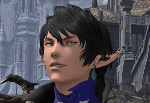 A Close Up Of A Man 'S Face With A Blue Scarf Around His Neck GIF
