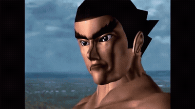 A Close Up Of A Man 'S Face With A Blue Sky In The Background GIF