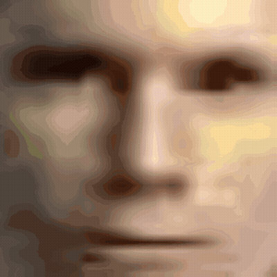 A Close Up Of A Man 'S Face With A Blurred Image GIF