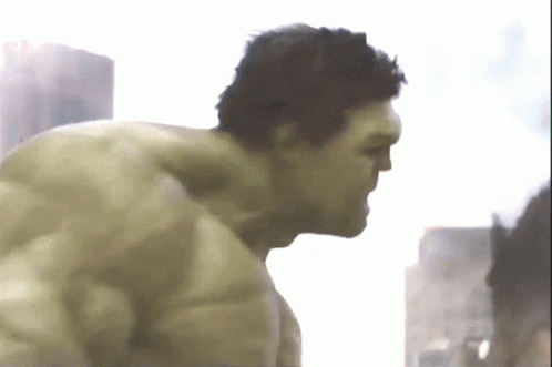 A Close Up Of A Man 'S Face With A Huge Muscle GIF