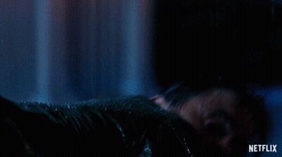 A Close Up Of A Man 'S Face With A Netflix Logo On The Bottom GIF