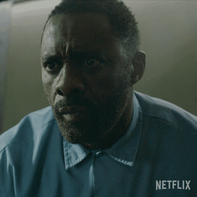 A Close Up Of A Man 'S Face With A Netflix Logo On The Bottom GIF