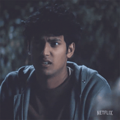 A Close Up Of A Man 'S Face With A Netflix Logo On The Bottom GIF