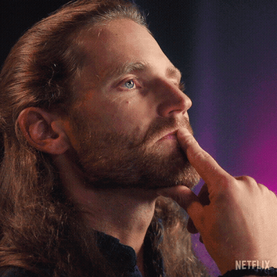 A Close Up Of A Man 'S Face With A Netflix Logo On The Bottom Right GIF