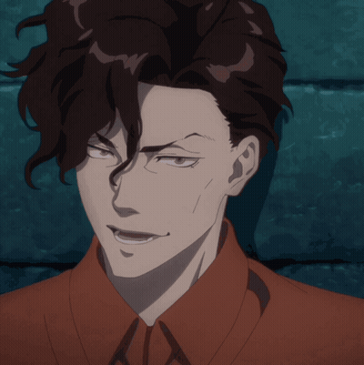 A Close Up Of A Man 'S Face With A Red Shirt GIF