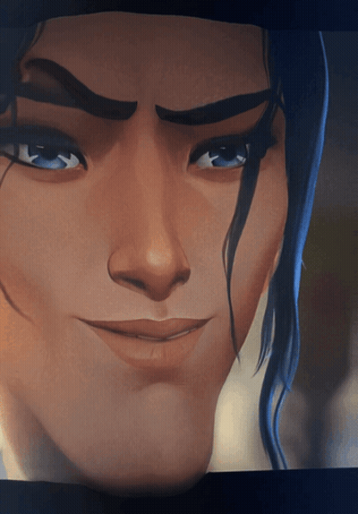 A Close Up Of A Man 'S Face With A Smile On His Face GIF