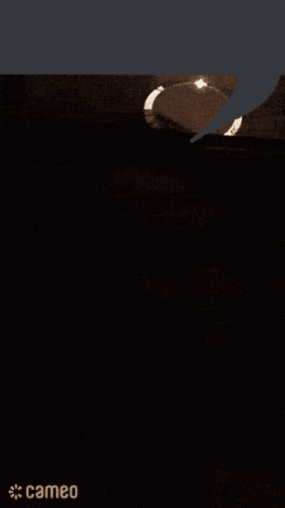 A Close Up Of A Man 'S Face With A Speech Bubble Above It . GIF