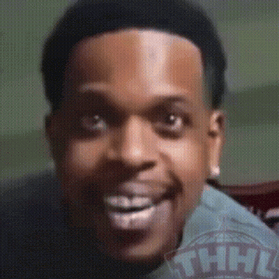 A Close Up Of A Man 'S Face With A Thhl Logo In The Background GIF