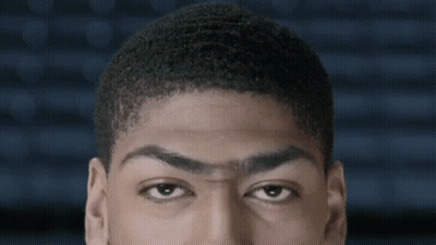 A Close Up Of A Man 'S Face With A Very Sparse Eyebrow GIF