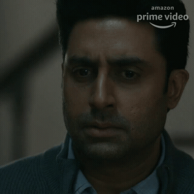 A Close Up Of A Man 'S Face With An Amazon Prime Video Logo In The Corner GIF