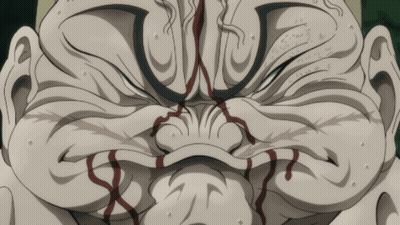 A Close Up Of A Man 'S Face With Blood Coming Out Of His Nose And Mouth GIF