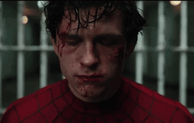 A Close Up Of A Man 'S Face With Blood On It . GIF