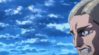 A Close Up Of A Man 'S Face With Blue Eyes Against A Blue Sky GIF