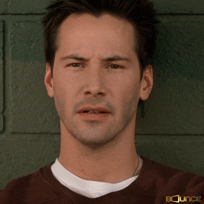 A Close Up Of A Man 'S Face With Bounce On His Shirt GIF