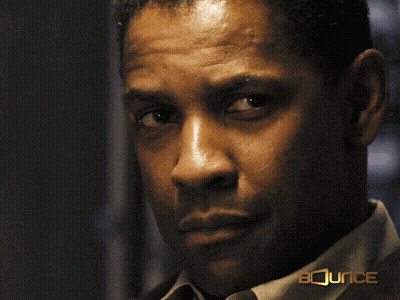 A Close Up Of A Man 'S Face With Bounce Written In Gold GIF