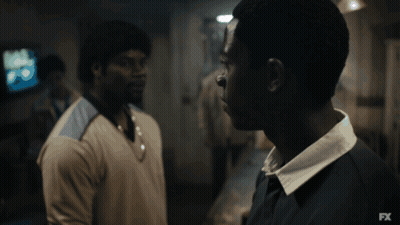 A Close Up Of A Man 'S Face With Fx Written On The Bottom GIF