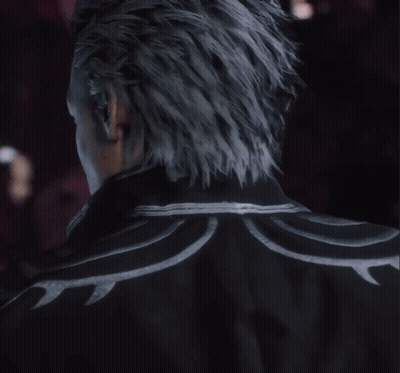 A Close Up Of A Man 'S Face With Gray Hair GIF