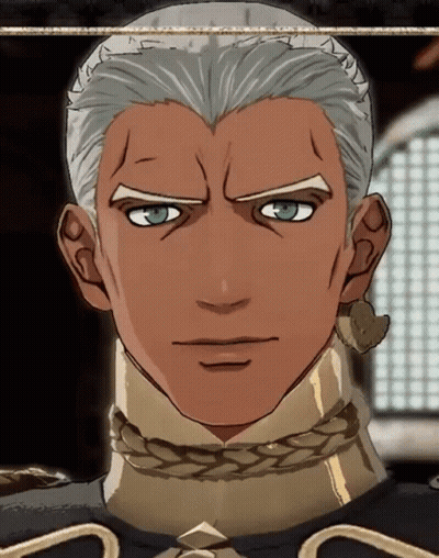 A Close Up Of A Man 'S Face With Grey Hair GIF