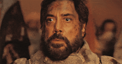 A Close Up Of A Man 'S Face With Lisan Al-Gaib Written Below It GIF