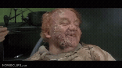 A Close Up Of A Man 'S Face With Movieclips.com On The Bottom Right GIF