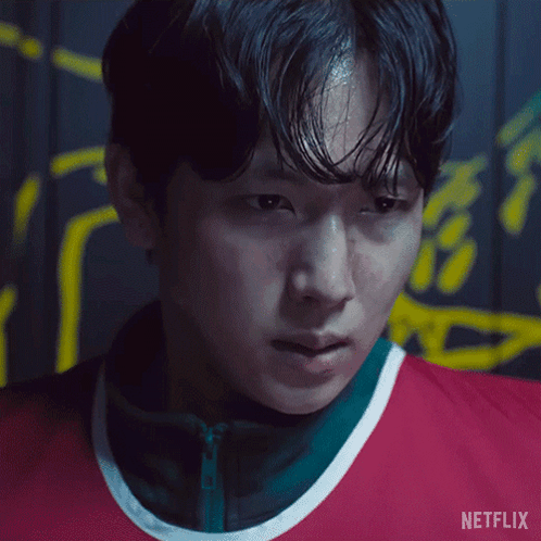 A Close Up Of A Man 'S Face With Netflix Written On The Bottom Right GIF