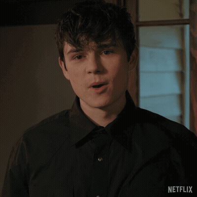A Close Up Of A Man 'S Face With Netflix Written On The Bottom Right GIF