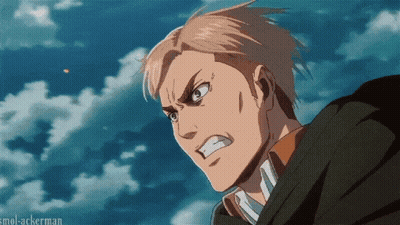 A Close Up Of A Man 'S Face With Smol-Ackerman Written In The Corner GIF