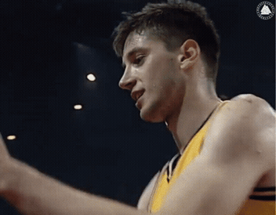 A Close Up Of A Man 'S Face With Sweat Coming Out Of His Face . GIF