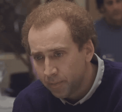 A Close Up Of A Man 'S Face With Sweat On It GIF