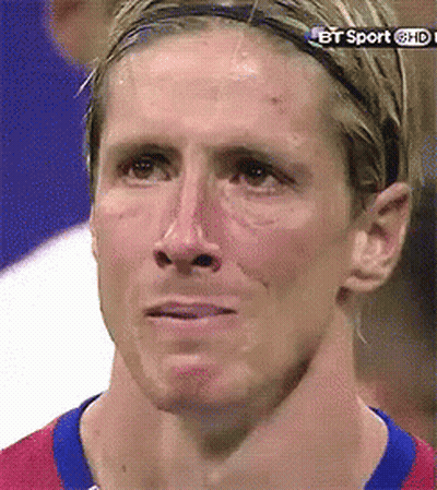 A Close Up Of A Man 'S Face With The Bt Sport Logo On The Bottom GIF