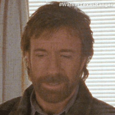 A Close Up Of A Man 'S Face With The Hashtag #Walkertexasranger Visible GIF
