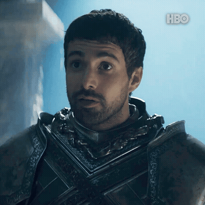 A Close Up Of A Man 'S Face With The Hbo Logo In The Background GIF