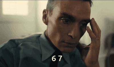 A Close Up Of A Man 'S Face With The Number 67 Visible GIF