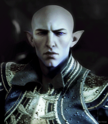 A Close Up Of A Man 'S Face With The Watermark Miyku GIF